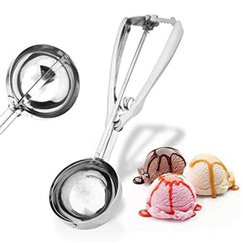 Buy VNC Ice Cream Scoop With Trigger Release Stainless Steel Ice Cream