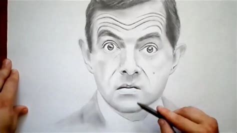 Mr Bean Portrait Drawing Youtube