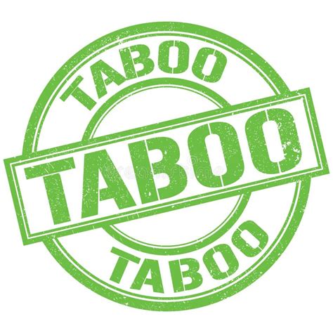 TABOO Text Written On Green Stamp Sign Stock Illustration