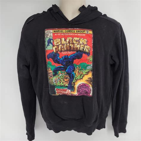 Black Panther Marvel DeKryptic Hoodie Size M - Gem