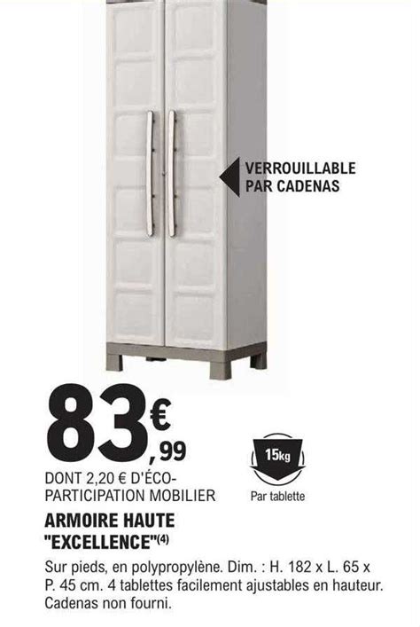 Promo Armoire Haute Excellence Chez E Leclerc Brico ICatalogue Fr