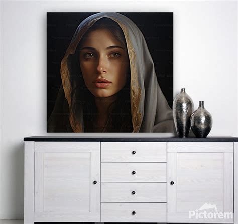 Blessed Virgin Mary Portrait Art Digital Download Mother Mary Etsy