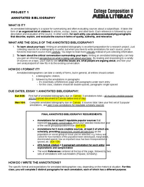 Annotated Bibliography Essay 1 WHAT IS IT An Annotated Bibliography