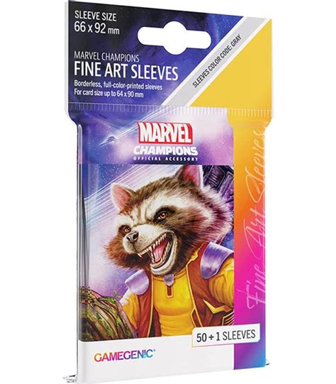 Gamegenic Marvel Champions Art Sleeves 66x92mm 50 Rocket Raccoon