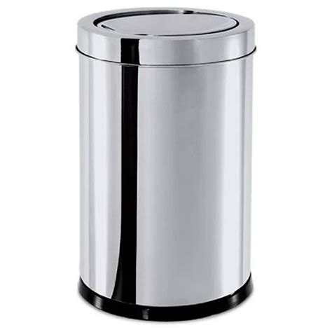 Lixeira em Aço Inox 7 8L Brinox para Cozinha Tampa Basculante