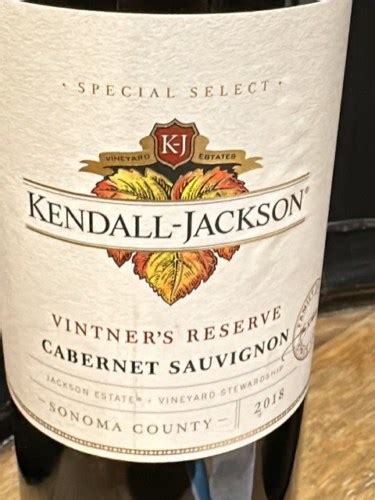 Kendall Jackson Vintner S Reserve Special Select Cabernet Sauvignon