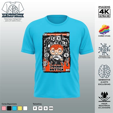 Camiseta Personalizada Funko Pop Rock Sex Pistols Algodão Elo7