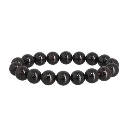 Bracelet Homme Pierre De Grenat Rouge Minerals Store