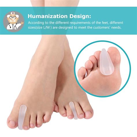 Yosoo Silicone Gel Toe Spacer Separator Straightener Bunion Health