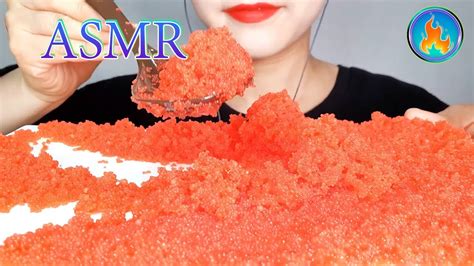 Asmr Red Tobiko Eggs Red Flying Fish Roe Mukbang 먹방 Cooking And Eating