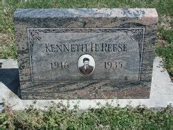 Kenneth Hamlin Reese M Morial Find A Grave