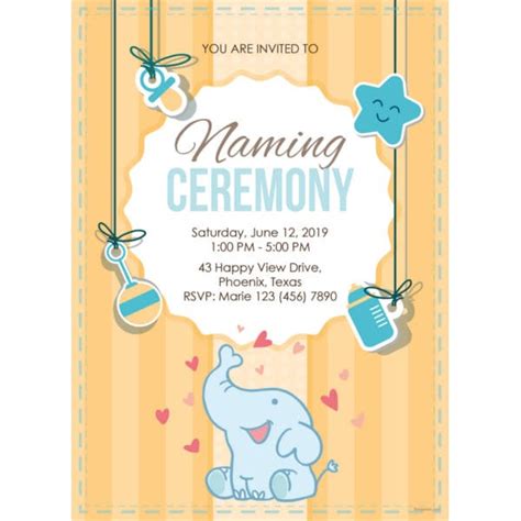 Naming Ceremony Invitation