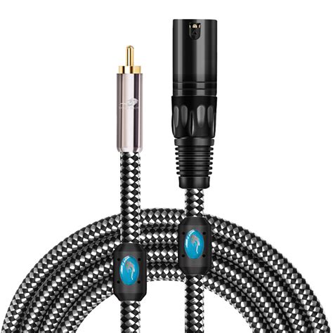 Golley Lion สายแปลง Xlr ตัวผู้เป็น Rca ตัวผู้สำหรับเครื่องขยายเสียง