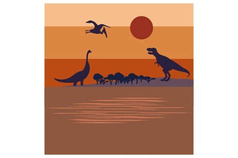 Dinosaur Vintage Poster SVG Cut file by Creative Fabrica Crafts ...