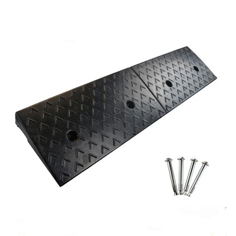 Snapklik.com : MYOYAY 2 Rise Rubber Curb Ramp Heavy Duty Rubber