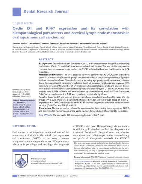 PDF Cyclin D1 And Ki 67 Expression And Its Correlation With