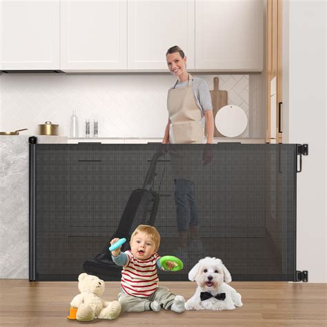 Fijinhom Retractable Baby Gate Indoor Outdoor Safety Gate