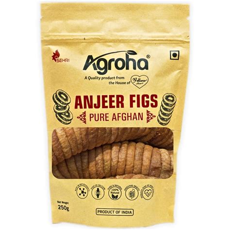 Agroha Premium Figs Afghani Anjeer G High Protein Dry Fruit