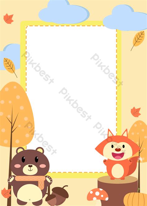 Cute Childlike Animal Background | PSD Free Download - Pikbest