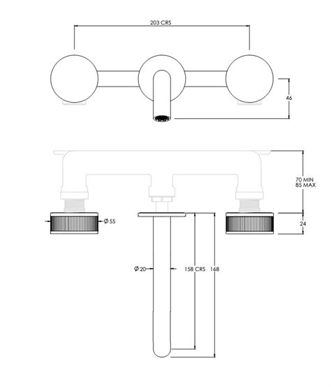 Coalbrook Decca Tap Hole Wall Mounted Basin Mixer Dc