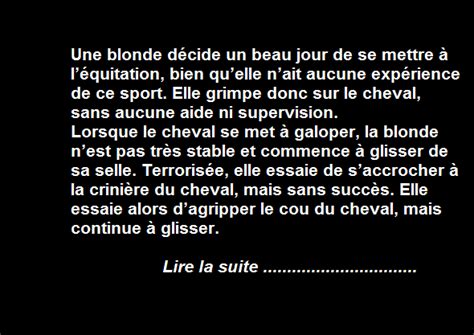 La Blonde Fait Du Cheval Blagues Droles