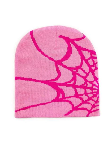 Spider Web Jacquard Beanie Pink Etsy Beanie Hats Mens Beanie Hats