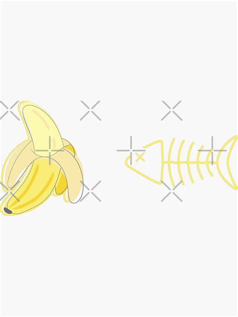 Banana Fish Icon Sticker For Sale By Carysan Redbubble