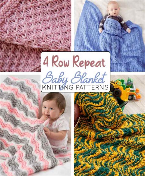 4 Row Repeat Baby Blanket Knitting Patterns Quick Knits Free Baby