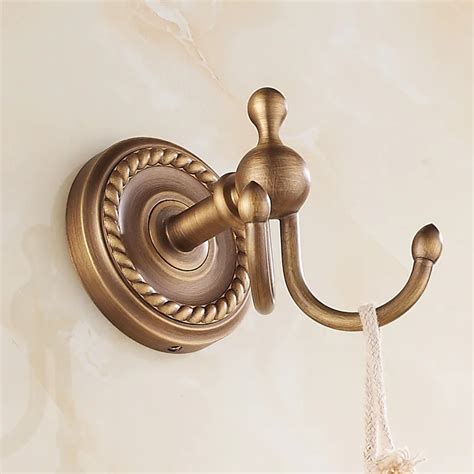 Vidric Robe Hooks Antique Brass Coat Hook Clothes Towel Hangers Storage Door Hook Wall Bathroom