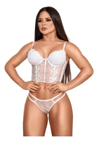 Lingerie Sexy Suti Top Cropped Luxo Regulavel Transparente Parcelamento Sem Juros