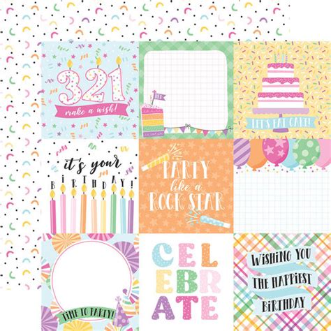 Echo Park Make A Wish Birthday Girl Collection 12 X 12 Double Sided