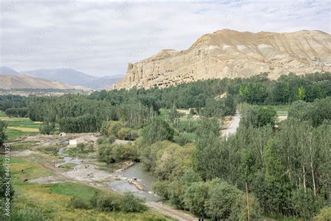 Bamiyan's ancient cave dwellings shelter homeless Afghans Stock Photo | Adobe Stock