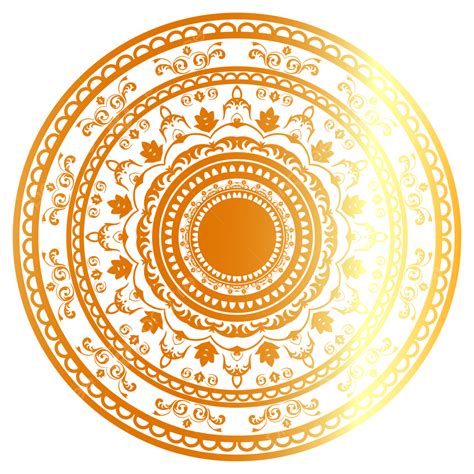 Fundo De Mandala De Luxo Padr O Dourado Rabe Isl Mico Png