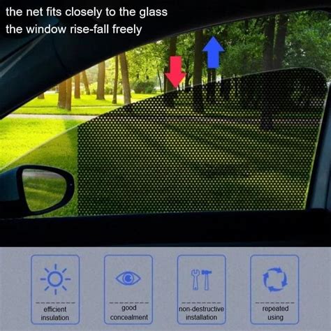 Car Sunshades Mesh Electrostatic Sticker Side Window Sunshade Car Interior Curtain Uv Protection