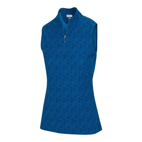 Greg Norman Golf Womens Cutaway Mock 1 4 Zip Sleeveless Golf Top