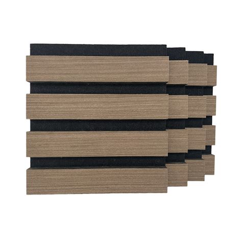 Oem Wooden Slat Wall Panel Veneer Recycled Pet Back Felt Fibro Aku