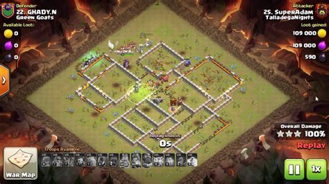 Clash Of Clans Th Golems Witches Log Roller Zap Gowi