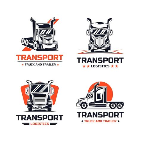 Pack De Conception De Logo De Transport Vecteur Gratuite