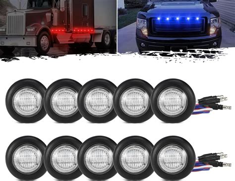 Amazon Partsam 10Pcs 3 4 Round LED Marker Light Red To Blue