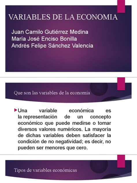 Variables Economicas Pdf