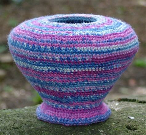 Sculptural Crochet Vase Designed Handmade By Elvira Jane Crochet