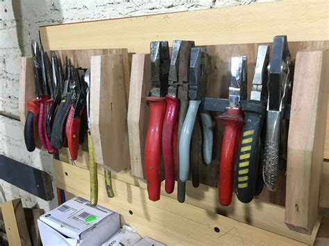 Wooden Pliers Racks Garage Storage Organization Basement Storage