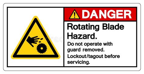 Danger Rotating Blade Hazard Do Not Operate With Guard Removed Follow