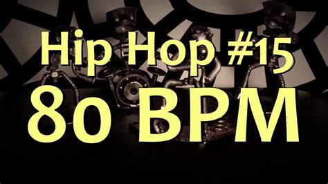 80 Bpm Hip Hop 15 44 Drum Beat Drum Track Youtube