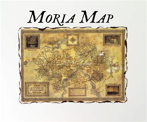 Moria Map, Midle Earth Map of Moria Mines, a Map of Where the ...