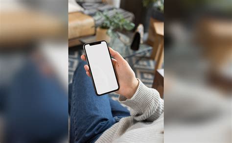 Woman Looking At Iphone Mockup Generator Mockup World