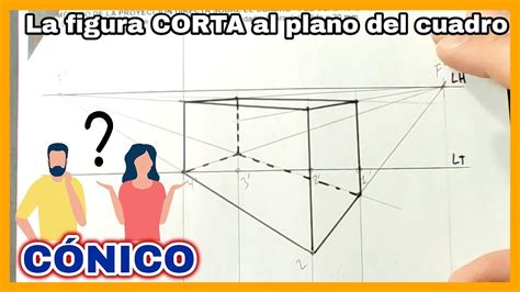 C Nico Prisma Que Corta Al Plano Del Cuadro Perspectiva C Nica