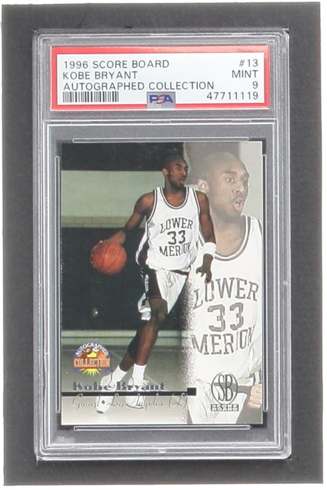 Kobe Bryant 1996 97 Score Board Autographed Collection 13 RC PSA 9