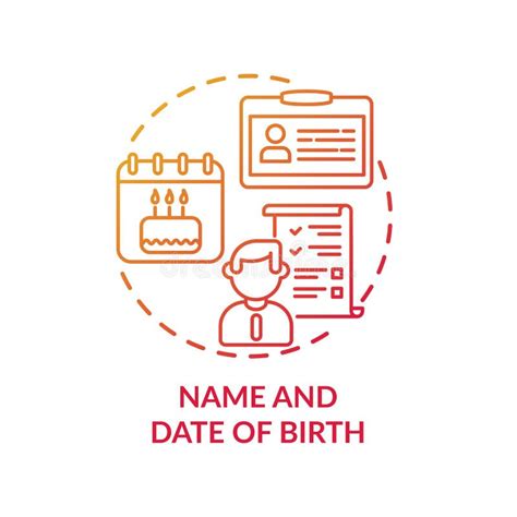 Date Of Birth Icon Vector Illustration Isolated Stock Illustration