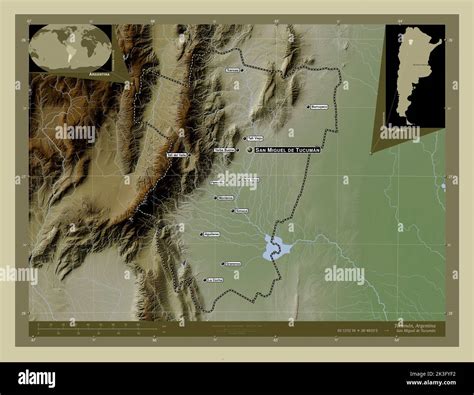 Tucum N Provincia Argentina Mapa De Altura Coloreado En Estilo Wiki